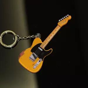 기타 모형 키체인 펜더 텔레52ST 열쇠고리 락 일렉트릭 음악 키링 레트로 가방 악세서리