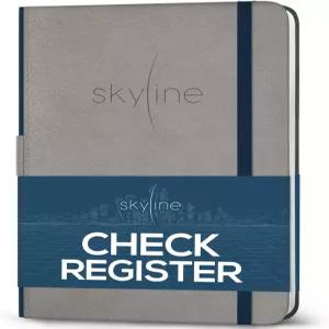 스카이라인 체크 레지스터 u2013 수입 및 지출 회계 장부 중소기업 거래 체크북 금융 계좌 노트 A5