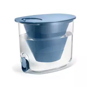 라이프스트로우 홈 대용량 정수 필터 디스펜서 35컵 스토미 블루 BPA 프리 박테리아 기생충 미세 플라스틱