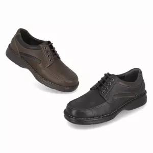 엘칸토 HC09 남성 쿠션UP 광폭 컴포트 콤비 슈즈 (블랙/다크브라운) LCMC74U613-1