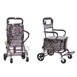 유모차 워커 보행 걸음보조기 핸드 카트 의자차 할머니 접이식 경량 검정 보조기