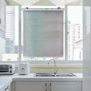 노출차단 롤타입 간편부착 암막스크린 실버 65x125cm/ 가림막 자취템 홈오피스 시골집