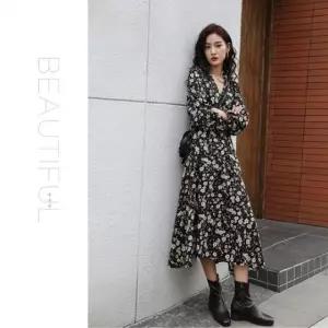 롱원피스 여성 허리끈 플라워 러블리 (WFKEO45)