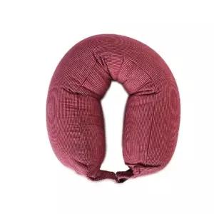 목쿠션 여행용 버클 휴대용 낮잠 목베개 기내용 레드 (WFKDXV4)