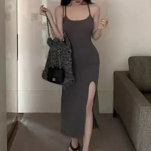 민소매롱원피스 여름롱원피스 끈나시롱원피스 슬림 (WFKEORQ)