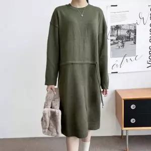 스트링 롱니트원피스 롱니트 스트링니트 니트원피 (WFKEOG2)