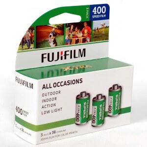 Fujifilm 600018965 Fujicolor Superia X-TRA 400 컬러 네거티브 필름 (3팩)
