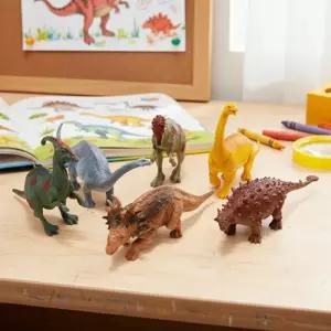 캐스B 네이처 초식공룡 피규어 6종 소프트 동물모형 인형 공룡 미니어처 자연관찰 생태학습