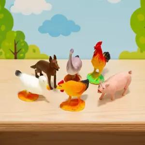 캐스B 농장동물 피규어 6종 그린사파리 가축 모형 동물 인형 생태학습 소프트 미니어처