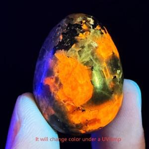 1개/3개/5개 천연 계란 모양의 크리스탈 스톤 요퍼라이트 석영 공예품