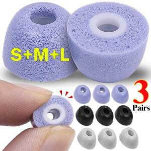 삼성 호환 Galaxy Buds 2 Pro 용 3 쌍 메모리 폼 이어팁 미끄럼 방지 교체 버드 플러그 패드 캡 액세서리 L