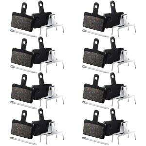 BBTO Trp Tektro Shimano Deore 브레이크 바이크 디스크 패드와 호환되는 자전거 패드 8쌍(구리 세미 메탈릭, 블랙)