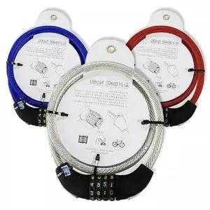 비밀번호형자물쇠 자전거잠금 장치 와이어락 유모차 WEC7513