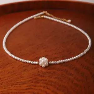 시후주얼리 꽃진주 펜던트 3mm 진주목걸이 EC366N WEC8280