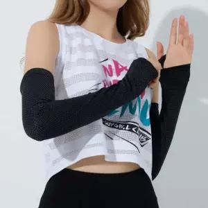 쿨링핏 자외선차단 손등 쿨토시 골프 등산토시 블랙