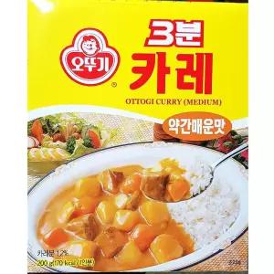 오뚜기 3분 약간매운맛 카레 200g X6즉석 즉석요리 즉석조리 레토르트식품 약간매운 즉석소스 간편