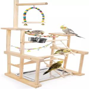 새 놀이터 4층 앵무새 농어대 놀이대 코너 코카티엘 러브버드 버디 피더 컵 사다리 체인 장난감 그네 및