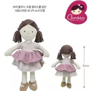 두돌 아기 여아 부드러운 유아 헝겊 애착 봉재 인형 선물 아이 역할 놀이 선물용 패브릭 장난감 오감 촉감