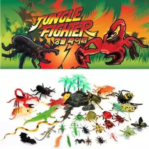 어린이집 교육용 미니어쳐 곤충 정글 생물 동물 모형 인형 세트 관찰 피규어 교구 완구 시리즈 교재용 유치