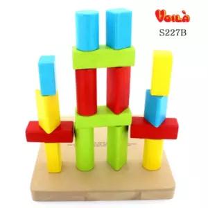 어린이집 유아 수조작 영역 모양 맞추기 교구 어린이 원목 블록 끼우기 놀이 브알라 아이 지능 개발 블럭