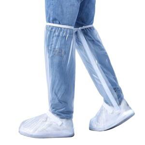 지퍼 미끄럼 방지 접이식 남성 여성 레인기어와 함께 오토바이 라이딩에 재사용 가능한 린조이 방수 레인 부츠 커버