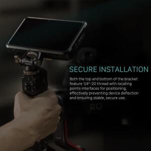 TILTA 조정 가능한 퀵 릴리스 모니터 홀더 TA-AMB4-B 카메라 클램프 콜드 슈/ARRI/NATO 마운트가 있는 회전