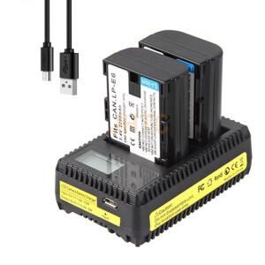 LP-E6 LP E6 디지털 배터리 Canon EOS 6D 7D 5D Mark II IV 80D R XC10 카메라 충전기