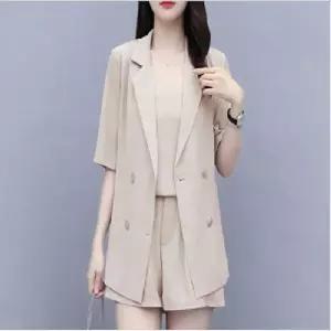 여성정장마이 반바지세트 5부자켓 3부반바지 세트 정장 정장마이세트 사무실 하객룩