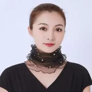 [지앤지]진주쉬폰넥워머   패션넥워머   매쉬스카프   골프넥워머   매쉬   쉬폰   패션   진주