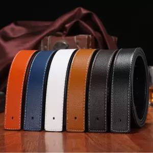 허리 교체용 작업복 리필용 남성 겹소가죽 통가죽 버클없는 헤드없는 벨트 캐주얼