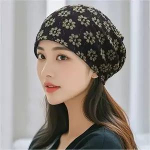꽃무늬 비니 두건 모자 여성 항암모자 터번