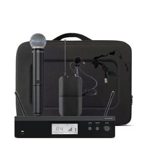 BLX4R 전문 무선 보컬 마이크 UHF 시스템 키트, 노래방 무대 공연 교회 연설용 휴대용 1 채널