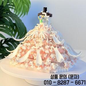 로맨틱 공주 흑백 웨딩 드레스  장식 창의적인 조립 장난감 소녀 생일 선물
