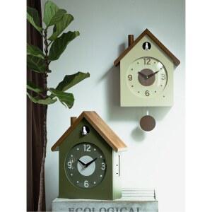 벽시계 뻐꾸기 알람 인테리어 엔틱 뻐꾸기기계 북유럽 나무