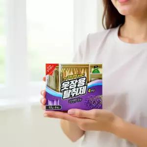 산도깨비 옷장용 탈취제 라벤더향 4입 6개 강력탈취 냄새제거