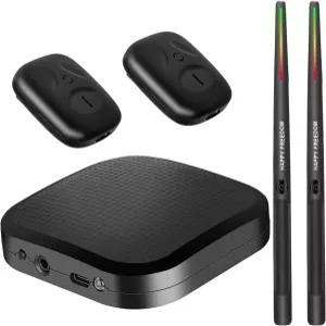 에어 드럼 스틱 8가지 소리가 포함된 휴대용 연습용 키트 전기 세트 가정 및 파티 성인 크리스마스 선물용