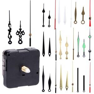 시계 메커니즘 자동 석영 운동 기계 벽 손 포인터 세트 테이블 긴 샤프트 DIY 수리 부품