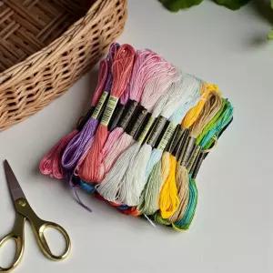 수예용 자수실 면사 세트 50색 구성