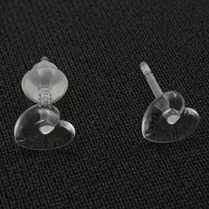 하트 실리콘 피어싱 귀걸이 무색 10개입 세트