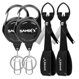SAMSFX 낚시 매듭 묶기 도구, 다기능 플라이 피싱 니퍼, 후크, 미끼 및 파리용 빠르게 묶기, 리트랙터가 있는