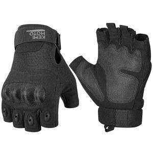 케미모토 남성용 손가락 없는 전술 장갑, 야외 작업 스포츠용 오토바이 사냥 하이킹 캠핑용 자전거 장갑