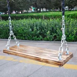체인 두꺼운 펜션 놀이터 단단한 나무그네 실외 정원 벤치 야외 두께 3.7cm