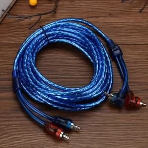 2/5/8m 자동차 순수 구리 오디오 케이블 서브우퍼 증폭기 시스템 수정 2 RCA ~ 와이어 신호