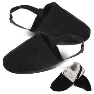 KFHENSOMR 볼링화 슬라이더 2pcs, 남성 여성용 신축성 밴드가 있는 커버, 원 사이즈 조절 가능한 밑창 슬라이드 볼 댄스를 위한 신발 볼링 액세서리(블랙)