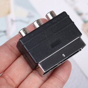 RGB scart to 3 RCA S-비디오 sdapter 복합 SVHS AV TV 오디오 컨버터