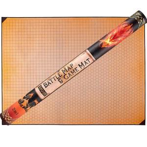 다빈치의 룸 2-in-1 DND 배틀 맵과 4피트 고무 게임 매트 48x36인치, 드라이 이레이즈 스퀘어 또는 헥스 그리드 - 매트, D&D용 D&D 맵, 보드 게임, TTRPG 및 기타 테이블탑