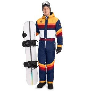 팁시 엘프 레트로 남성용 스노우 수트 - 시끄러운 스키 겨울용 따뜻한 원피스