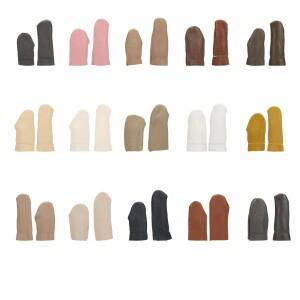 5쌍 엄지 검지 손가락 보호대 바늘 펠팅 소 가죽 침대 너드 가드 핸드 크래프트 자수 도구