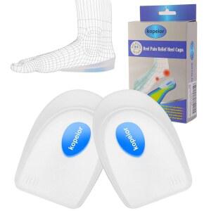 뒤꿈치 를 위한 코페이어 힐 컵, 실리콘 패드 1쌍, 젤 쿠션 삽입물, 신발 지지 남성 여성, 아킬레스건염을 발바닥 근막염 스퍼스 (소형)
