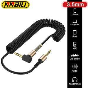 NNBILI 3.5MM 잭 오디오 케이블 남성-남성 Aux 삼성호환 자동차 헤드폰 스피커 와이어 라인 코드 말하기